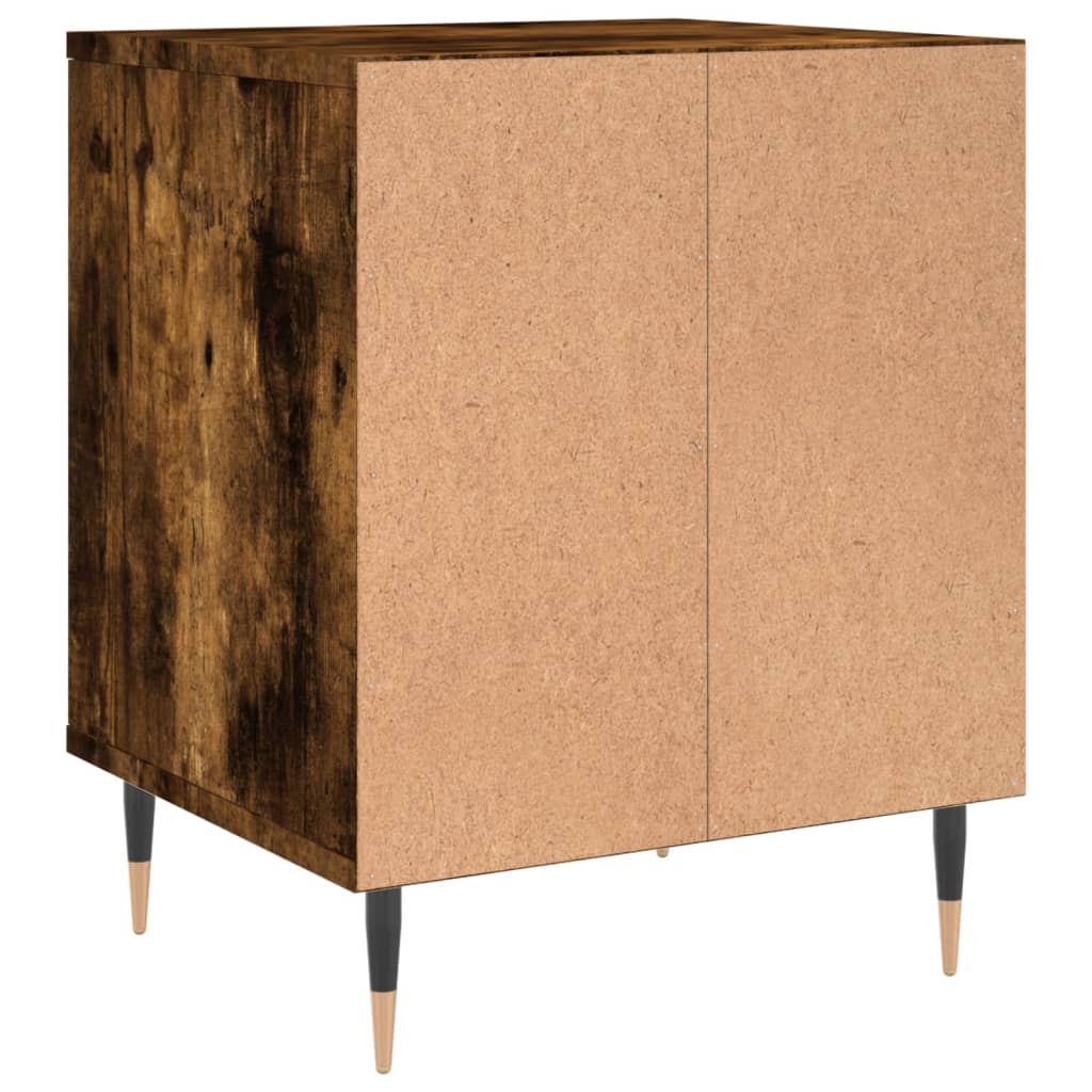 Comodini 2pz Rovere Fumo 40x35x50 cm in Legno Multistrato | homemem39