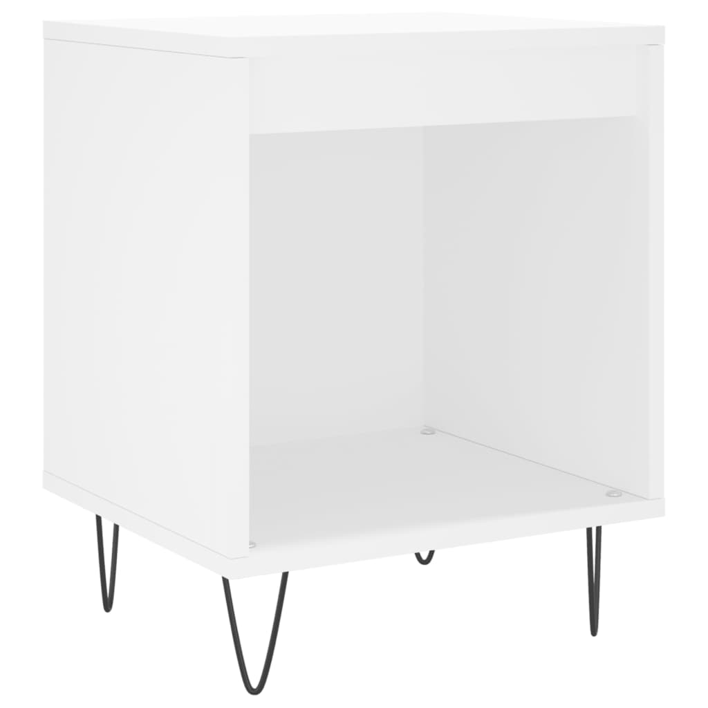 Comodino Bianco 40x35x50 cm in Legno Multistrato - homemem39