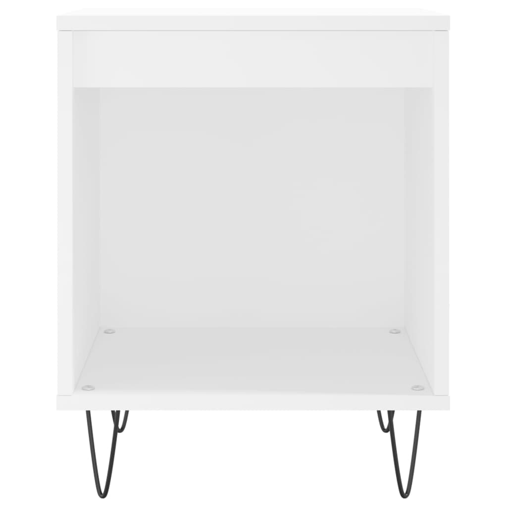 Comodino Bianco 40x35x50 cm in Legno Multistrato