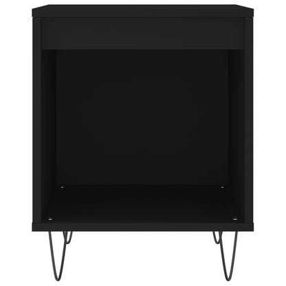 Comodini 2pz Neri 40x35x50 cm in Legno Multistrato - homemem39