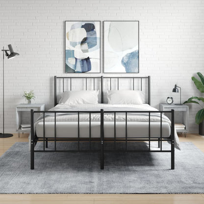 Comodini 2pz Grigio Cemento 40x35x50 cm in Legno Multistrato - homemem39