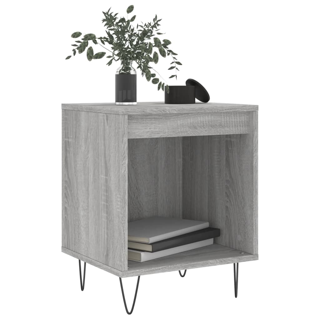 Comodini 2pz Grigio Sonoma 40x35x50 cm in Legno Multistrato - homemem39