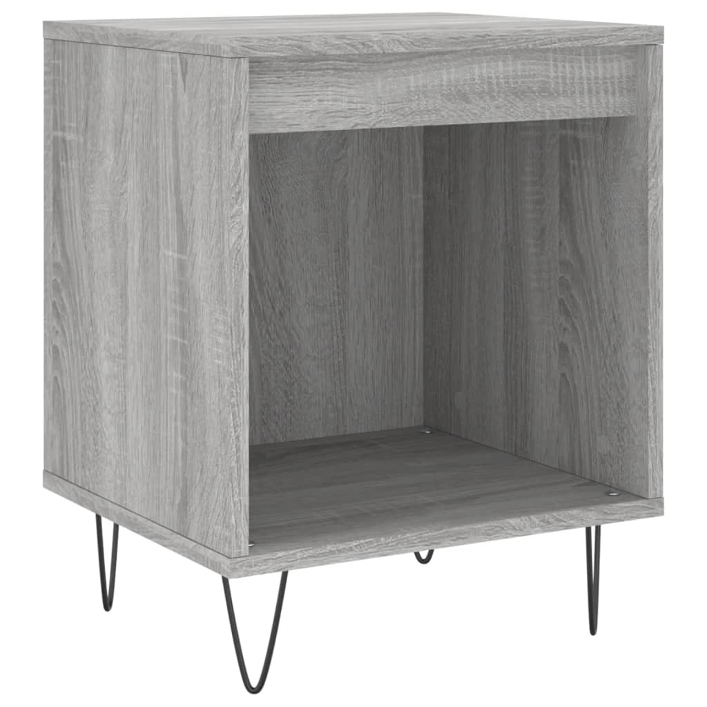Comodini 2pz Grigio Sonoma 40x35x50 cm in Legno Multistrato
