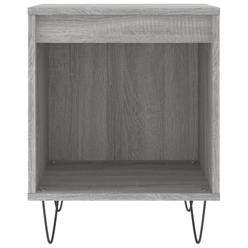 Comodini 2pz Grigio Sonoma 40x35x50 cm in Legno Multistrato - homemem39
