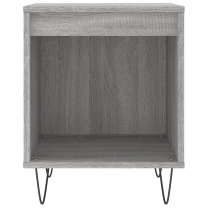Comodini 2pz Grigio Sonoma 40x35x50 cm in Legno Multistrato - homemem39
