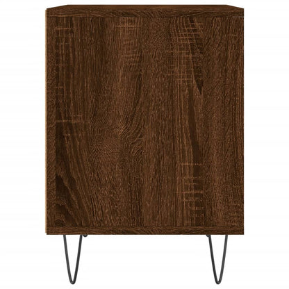 Comodino Rovere Marrone 40x35x50 cm in Legno Multistrato