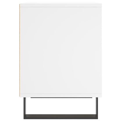 Comodini 2pz Bianchi 40x35x50 cm in Legno Multistrato