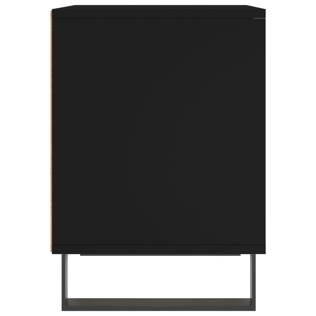 Comodini 2pz Neri 40x35x50 cm in Legno Multistrato