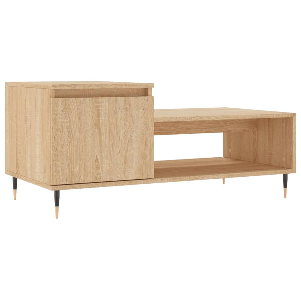 Tavolino da Salotto Rovere Sonoma 100x50x45cm Legno Multistrato | homemem39