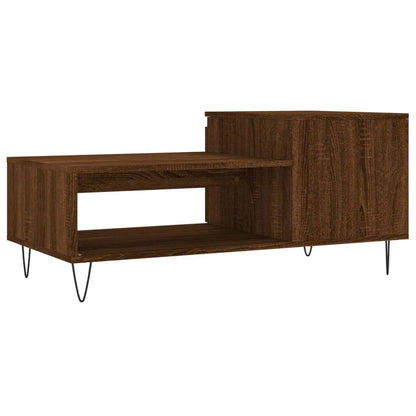 Tavolino da Salotto Rovere Marrone100x50x45cm Legno Multistrato | homemem39