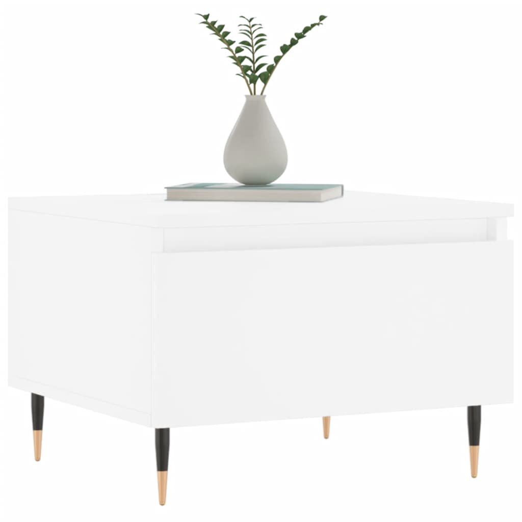 Tavolini da Salotto 2pz Bianchi 50x46x35cm in Legno Multistrato | homemem39