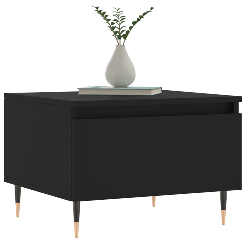Tavolini da Salotto 2pz Neri 50x46x35 cm in Legno Multistrato | homemem39