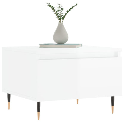 Tavolini Salotto 2pz Bianco Lucido 50x46x35cm Legno Multistrato | homemem39