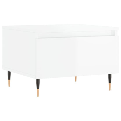 Tavolini Salotto 2pz Bianco Lucido 50x46x35cm Legno Multistrato | homemem39