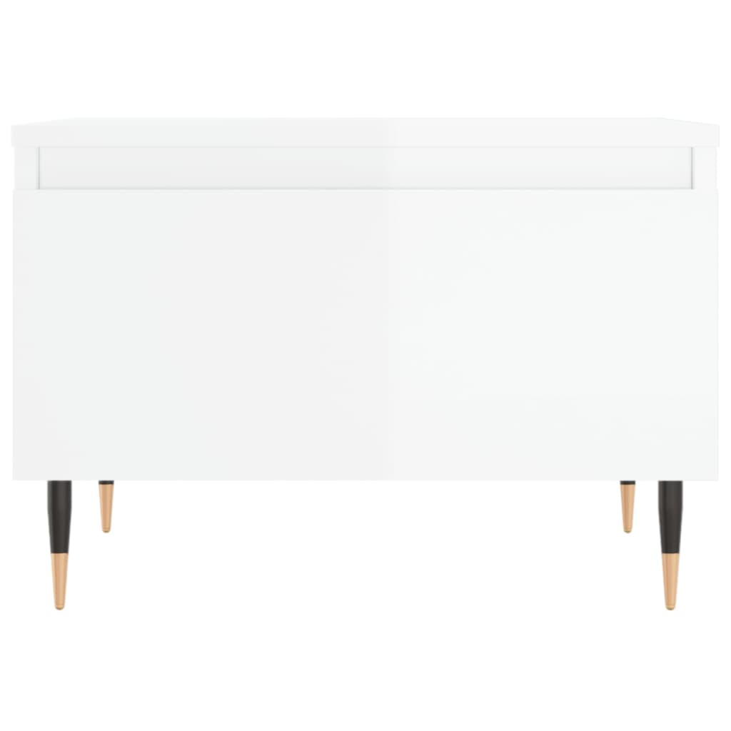 Tavolini Salotto 2pz Bianco Lucido 50x46x35cm Legno Multistrato | homemem39