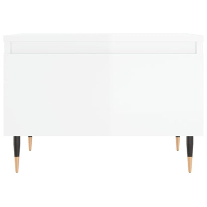 Tavolini Salotto 2pz Bianco Lucido 50x46x35cm Legno Multistrato | homemem39