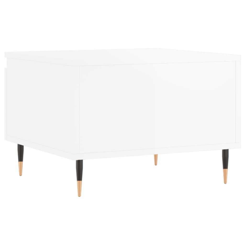 Tavolini Salotto 2pz Bianco Lucido 50x46x35cm Legno Multistrato | homemem39
