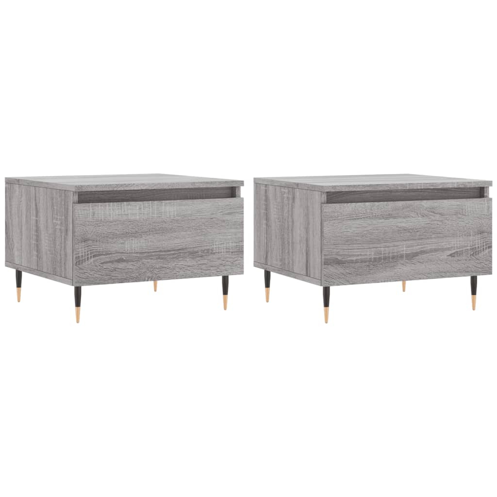 Tavolini Salotto 2pz Grigio Sonoma 50x46x35cm Legno Multistrato | homemem39