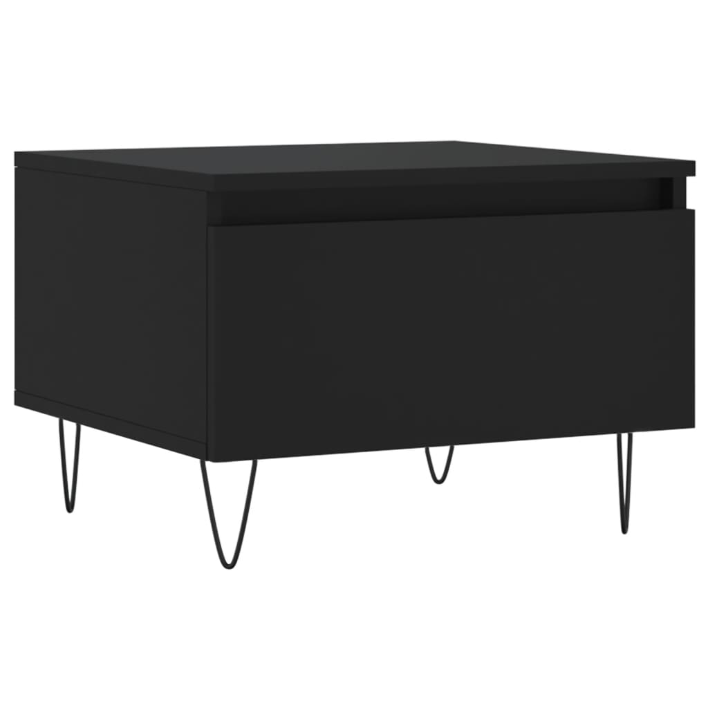 Tavolini da Salotto 2pz Neri 50x46x35 cm in Legno Multistrato | homemem39