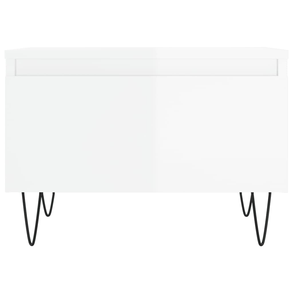 Tavolini Salotto 2pz Bianco Lucido 50x46x35cm Legno Multistrato | homemem39