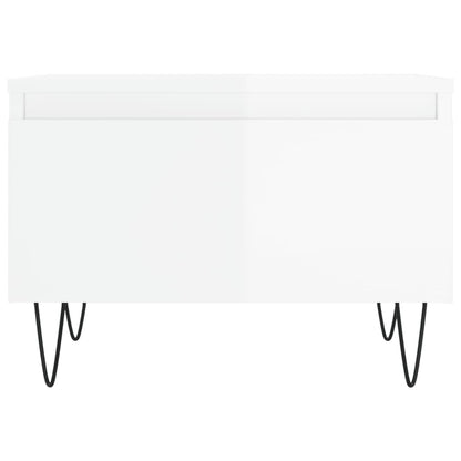 Tavolini Salotto 2pz Bianco Lucido 50x46x35cm Legno Multistrato | homemem39