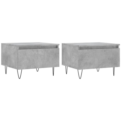 Tavolini Salotto 2pz Grigio Cemento 50x46x35 Legno Multistrato | homemem39