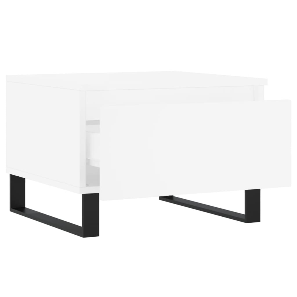 Tavolini da Salotto 2pz Bianchi 50x46x35cm in Legno Multistrato | homemem39