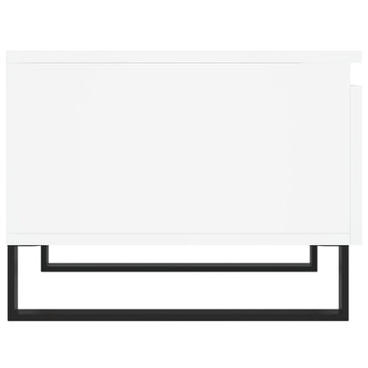 Tavolini da Salotto 2pz Bianchi 50x46x35cm in Legno Multistrato
