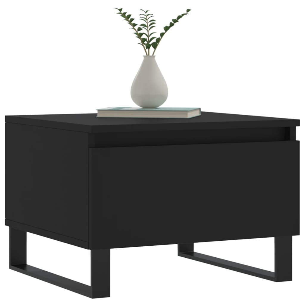 Tavolini da Salotto 2pz Neri 50x46x35 cm in Legno Multistrato | homemem39