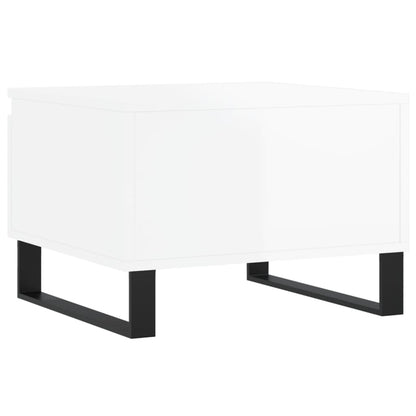 Tavolini Salotto 2pz Bianco Lucido 50x46x35cm Legno Multistrato | homemem39