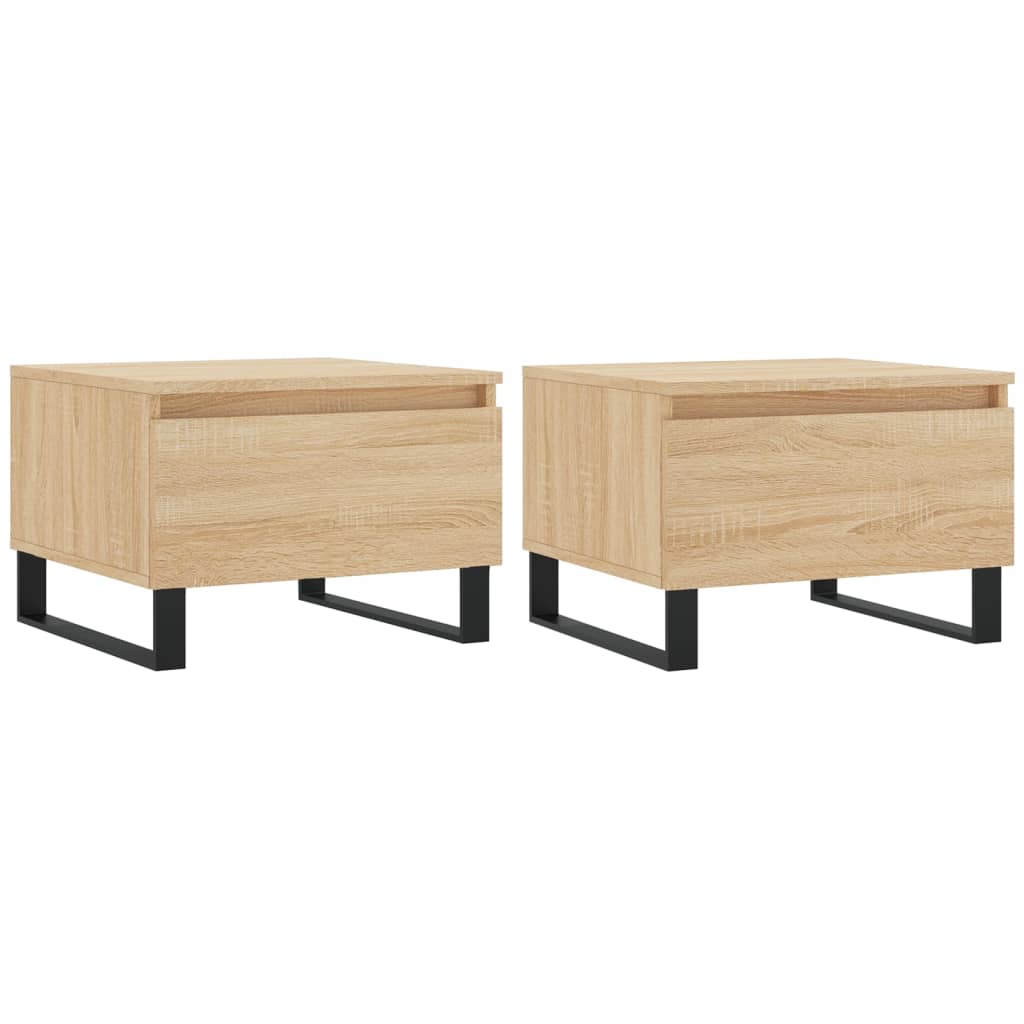 Tavolini Salotto 2pz Rovere Sonoma 50x46x35cm Legno Multistrato | homemem39