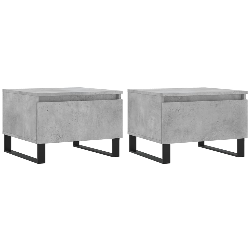 Tavolini Salotto 2pz Grigio Cemento 50x46x35 Legno Multistrato | homemem39