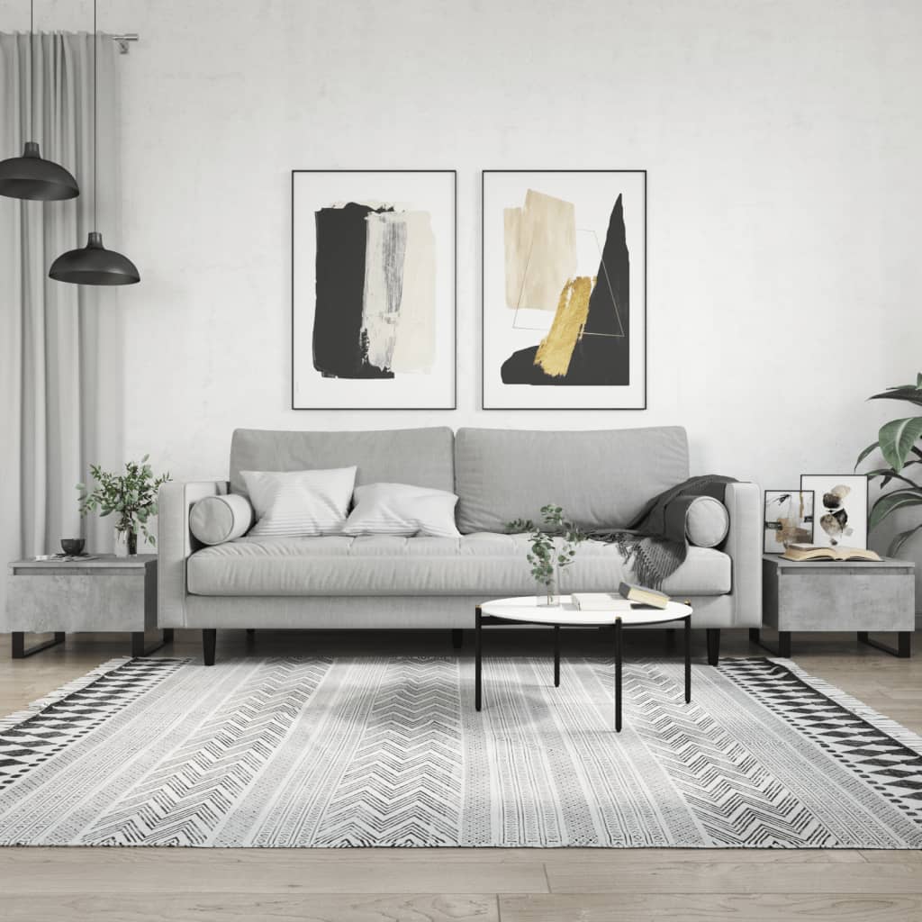 Tavolini Salotto 2pz Grigio Cemento 50x46x35 Legno Multistrato | homemem39