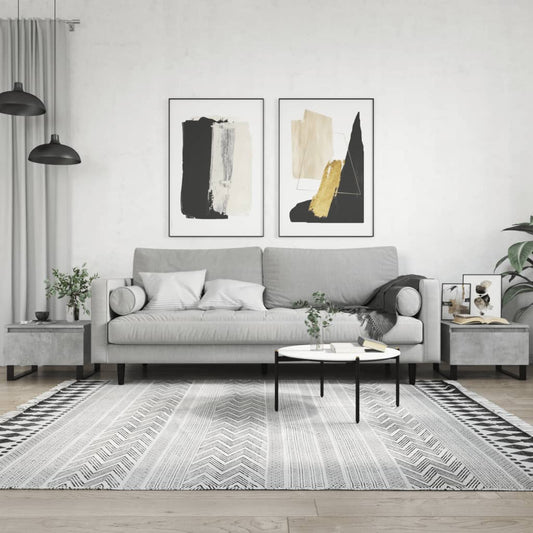Tavolini Salotto 2pz Grigio Cemento 50x46x35 Legno Multistrato | homemem39