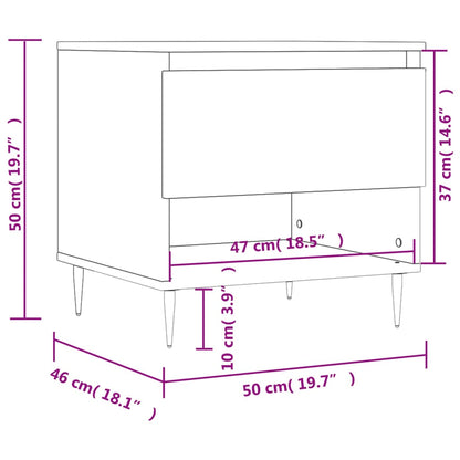 Tavolino da Salotto Bianco 50x46x50 cm in Legno Multistrato