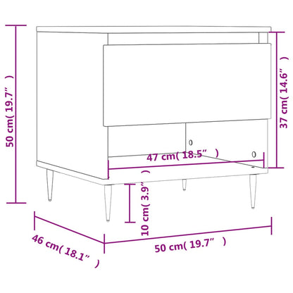 Tavolino da Salotto Grigio Cemento 50x46x50cm Legno Multistrato | homemem39