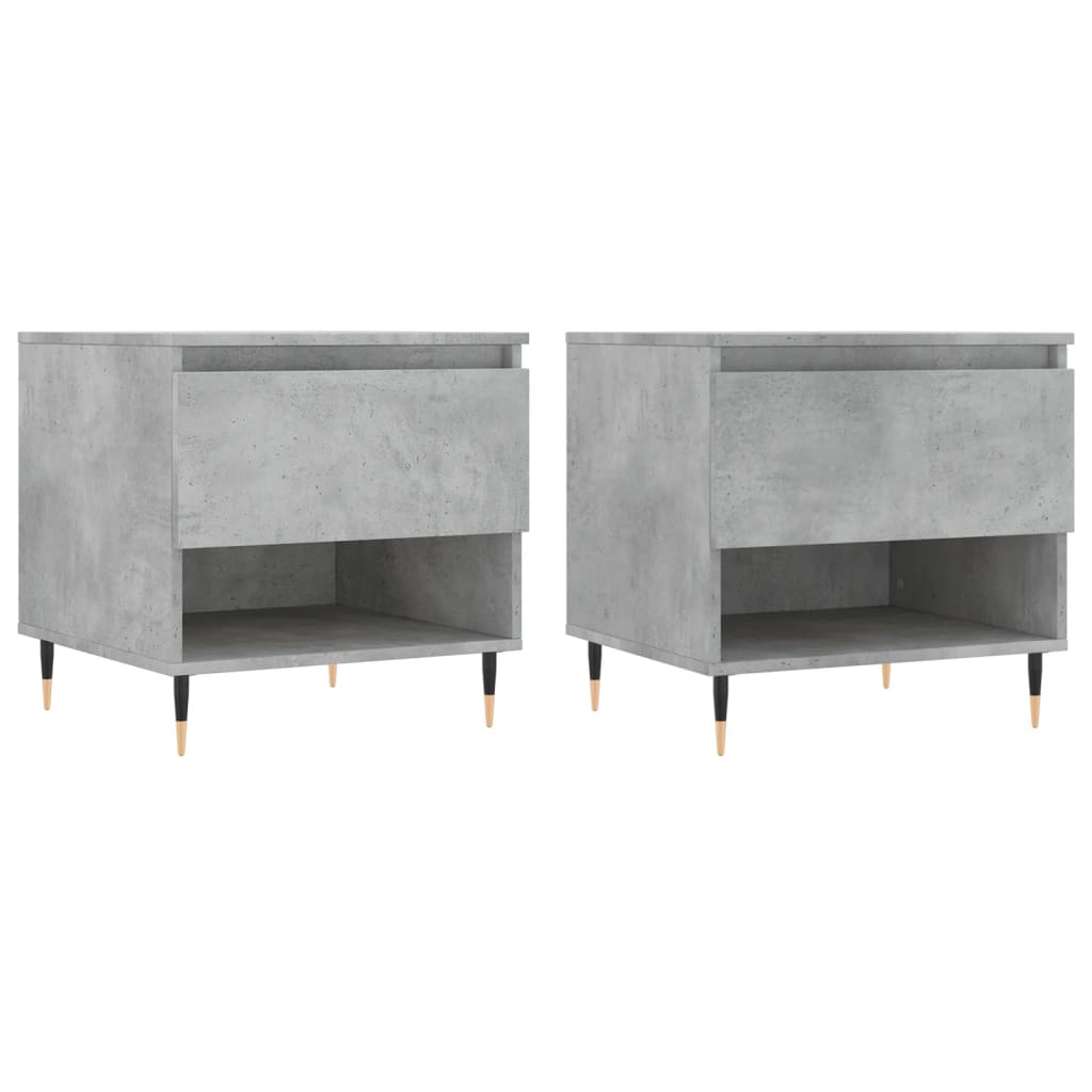 Tavolini Salotto 2pz Grigio Cemento 50x46x50 Legno Multistrato | homemem39