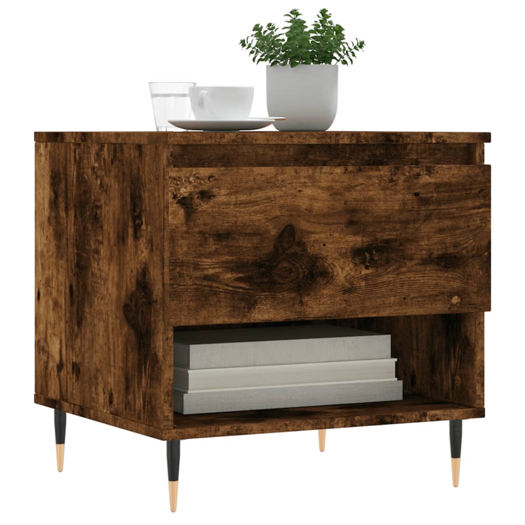 Tavolini Salotto 2pz Rovere Fumo 50x46x50 cm Legno Multistrato | homemem39
