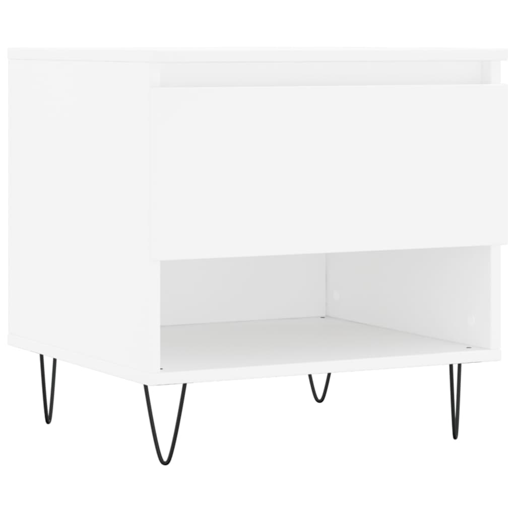 Tavolini Salotto 2 pz Bianchi 50x46x50 cm in Legno Multistrato | homemem39