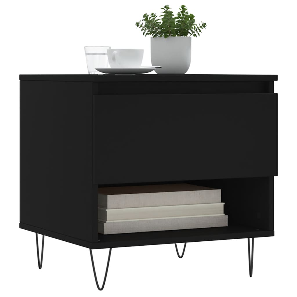 Tavolino da Salotto Nero 50x46x50 cm in Legno Multistrato | homemem39