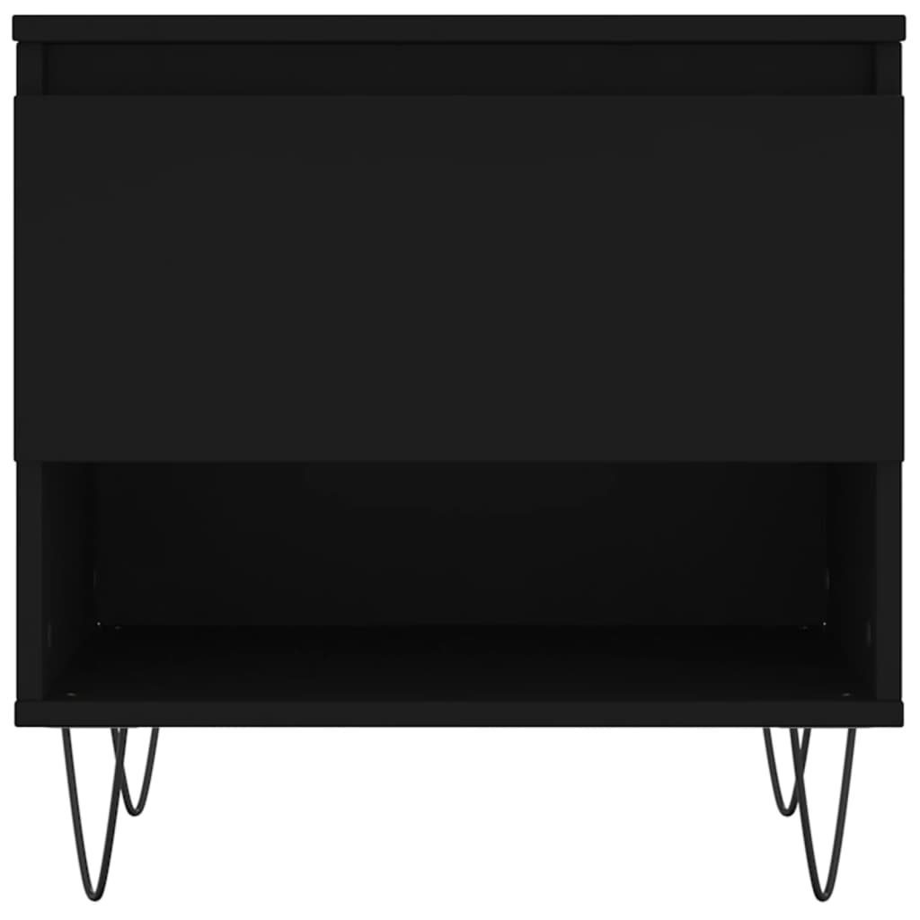Tavolino da Salotto Nero 50x46x50 cm in Legno Multistrato | homemem39