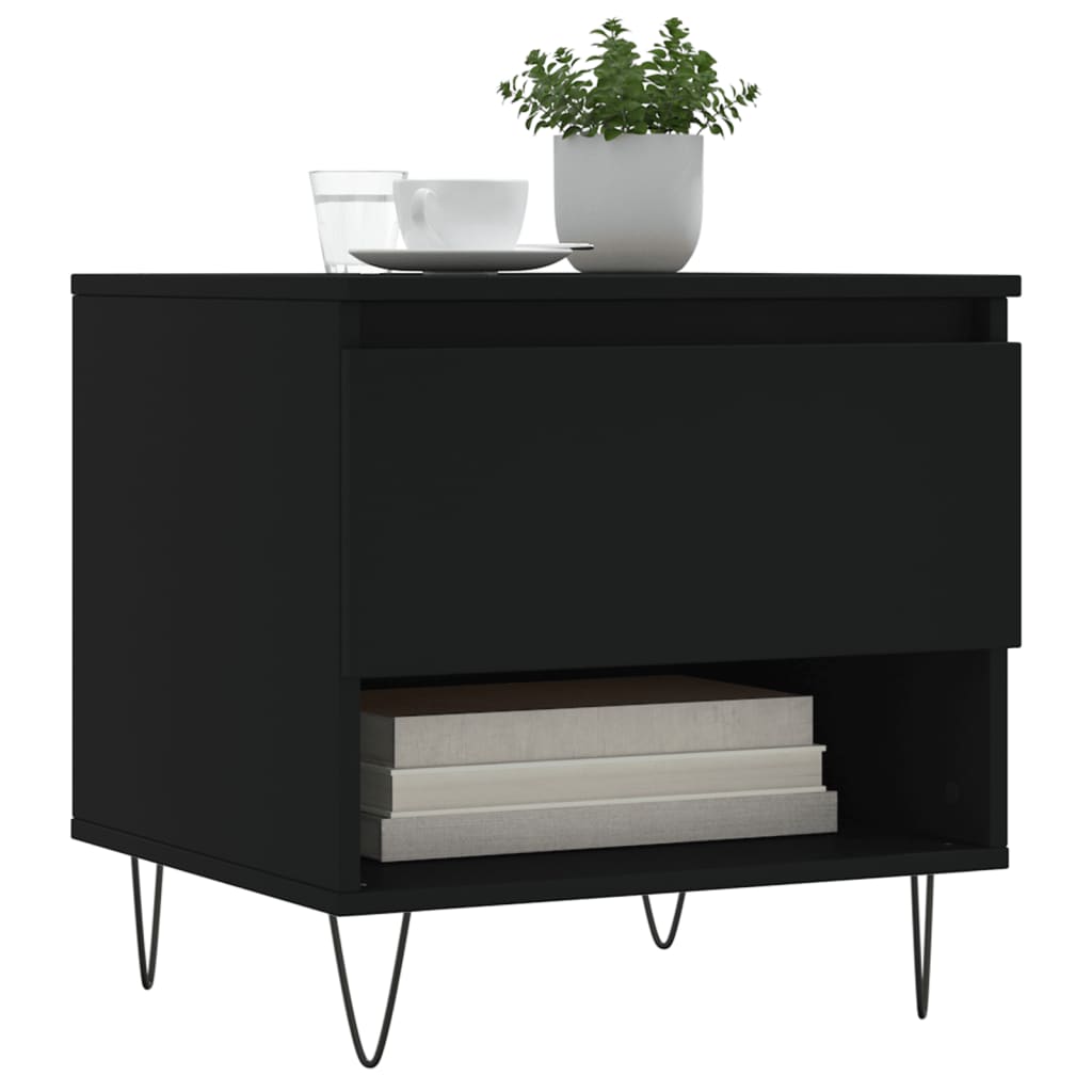 Tavolini da Salotto 2 pz Neri 50x46x50 cm in Legno Multistrato | homemem39