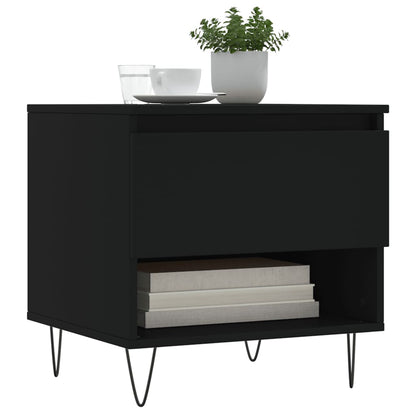 Tavolini da Salotto 2 pz Neri 50x46x50 cm in Legno Multistrato | homemem39
