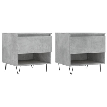 Tavolini Salotto 2pz Grigio Cemento 50x46x50 Legno Multistrato | homemem39
