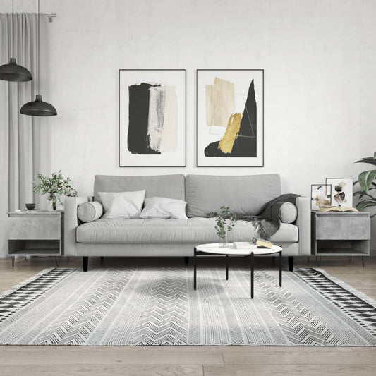 Tavolini Salotto 2pz Grigio Cemento 50x46x50 Legno Multistrato | homemem39