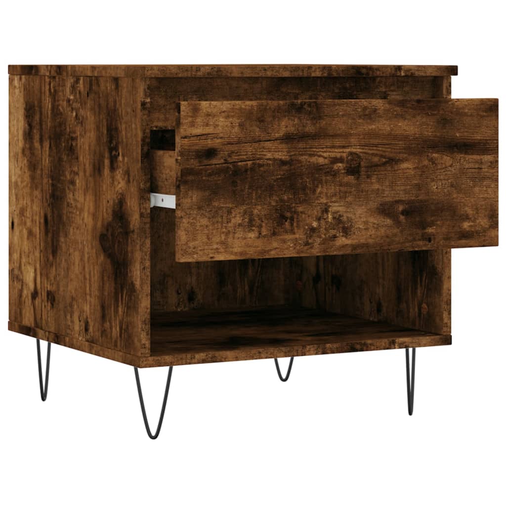 Tavolini Salotto 2pz Rovere Fumo 50x46x50 cm Legno Multistrato | homemem39