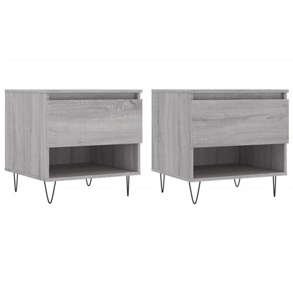 Tavolini Salotto 2pz Grigio Sonoma 50x46x50cm Legno Multistrato | homemem39