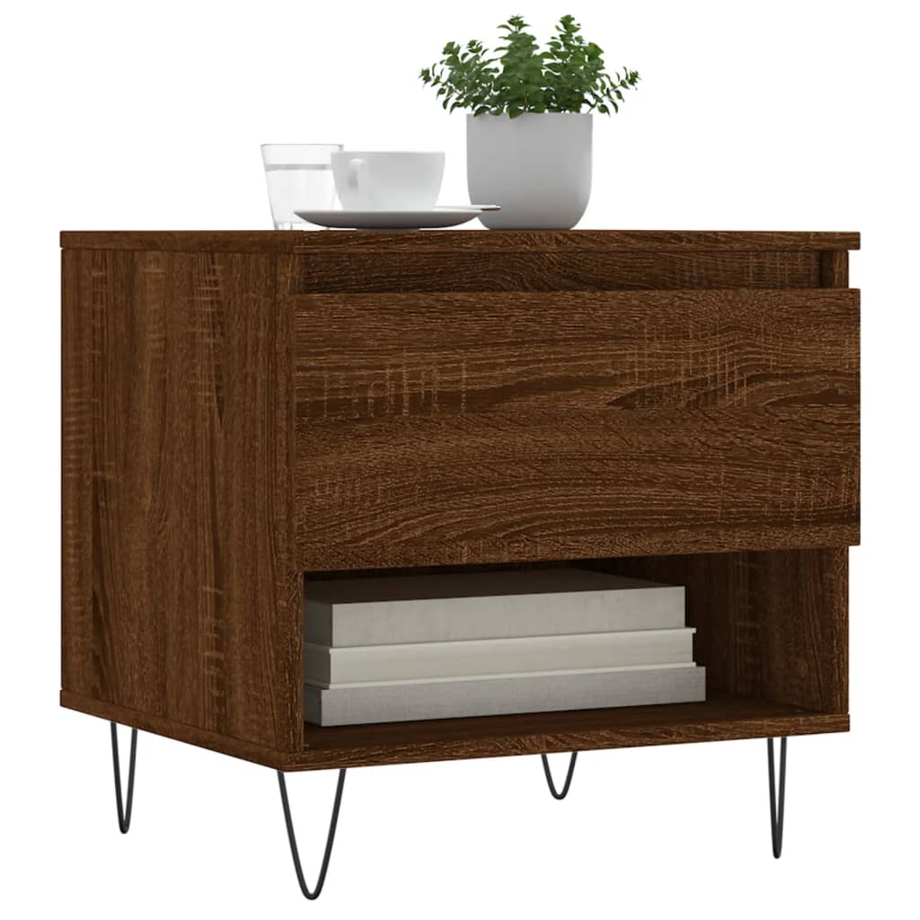 Tavolini Salotto 2pz Rovere Marrone 50x46x50 Legno Multistrato | homemem39