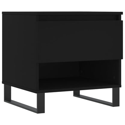 Tavolino da Salotto Nero 50x46x50 cm in Legno Multistrato | homemem39