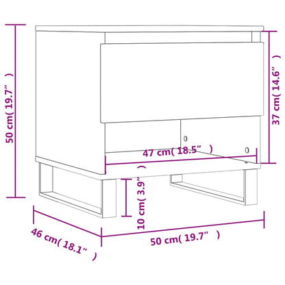 Tavolino da Salotto Nero 50x46x50 cm in Legno Multistrato | homemem39